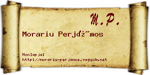 Morariu Perjámos névjegykártya